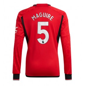 Manchester United Harry Maguire #5 Replika Hjemmebanetrøje 2023-24 Langærmet